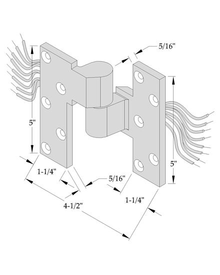 Picture of EL019  Intermediate Pivot Lead-Lined - Electrified - 3/4" Offset
