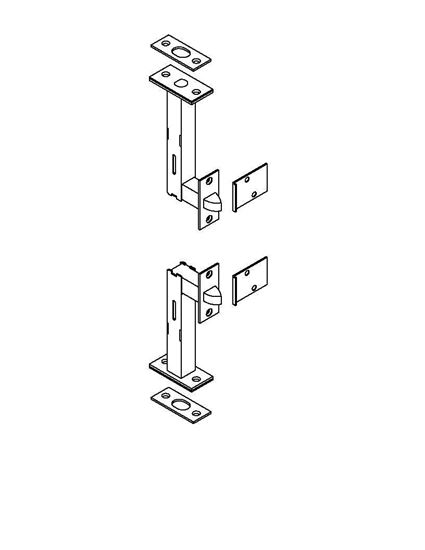 Picture of 1861P Universal Automatic Flush Bolt Set